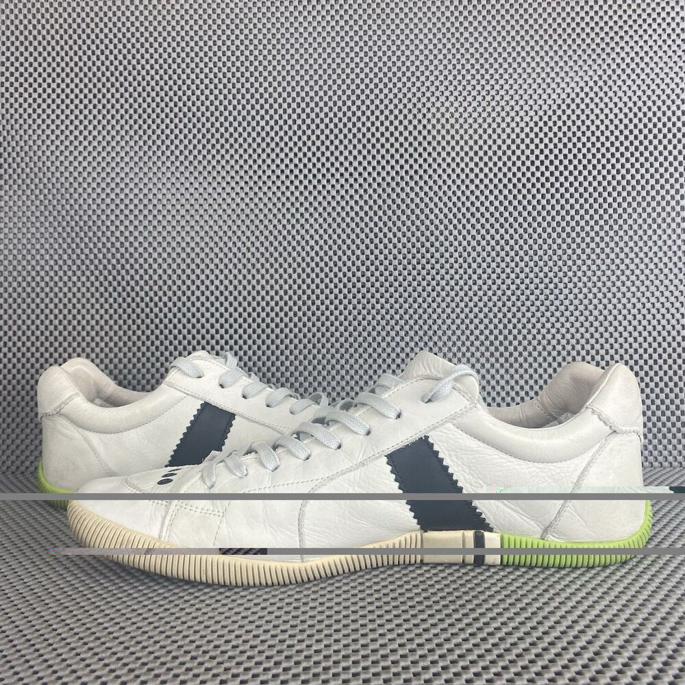 Osklen Riva Lona Sneakers Mens 12 White Leather Lace Up Low Top Casual - Picture 4 of 14